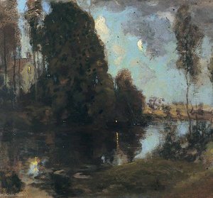 The Canal, Twilight — Grosvenor Thomas