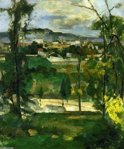 Kylä Puiden Takana, Ile De France — Paul Cézanne