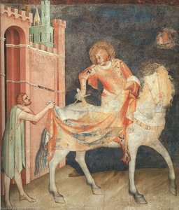 Teilung Des Mantels, Ca. 1321, Fresko, Unteres C — Simone Martini