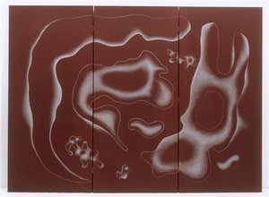 Screen, Three Sheets, Composing On Brown Background — Fernand Léger