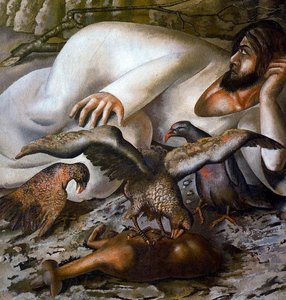Kristus V Pustině. Orli. — Stanley Spencer