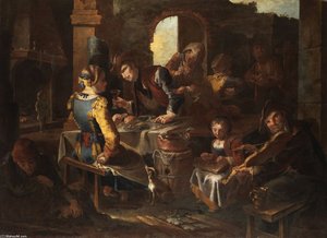 Junges Paar In Einer Ländlichen Taverne — Giacomo Francesco Cipper