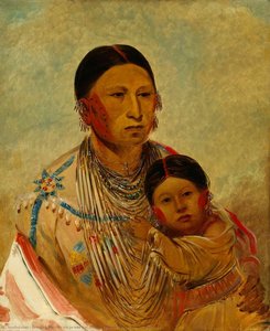 Ru Ton Ye Wee Ma, Piccione Sfarfallante, Moglie Di Nuvola Bianca — George Catlin