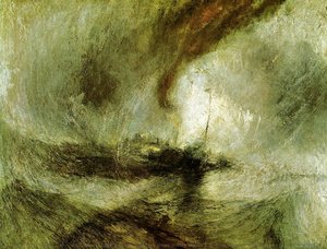 Nädalavahele Päike - Laev Kõrge Merevägi Märgil Sügav Vees Ja Liikudes Juhtvalgustusega. Kirjanik Oli Selles Ärevuses Öösel Kui Ariel Jäi Harwichile — William Turner