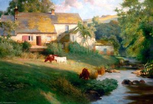 Landscape By Ovingham, Northumberland — Thomas Eyre Macklin