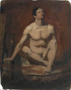 Seated Male Nude, Frontal View (recto) — 윌리엄 에티