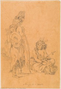 Zwei Ojibwa-indianer — Eugène Delacroix