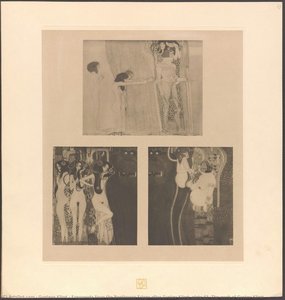 Fragments From The Beethoven Frieze After Gustav Klimt, Plate 43, The Work Of Gustav Klimt — Gustav Klimt