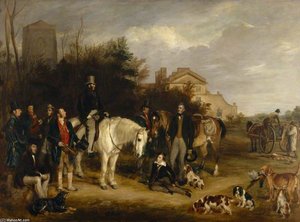 A Shooting Party At Ranton Abbey, Staffordshire — Sir Francis Grant