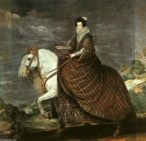 Portrait Ecvestre De Isabelle De Bourbon — Diego Rodríguez De Silva Y Velázquez