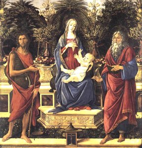 La Vergine E Il Bambino Adorati — Sandro Botticelli