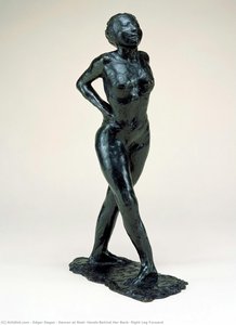 Dancer At Rest, Hands Behind Her Back, Right Leg Forward — Edgar Degas