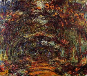 Der Pfad Unter Den Rosenrolladen, Giverny — Claude Monet