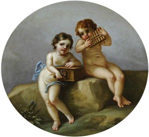 Putti Making Music