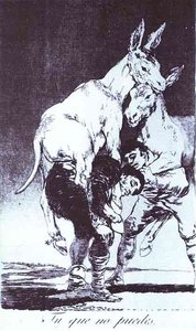 Capricho 42 'tu Che Non Puoi' — Francisco José De Goya Y Lucientes