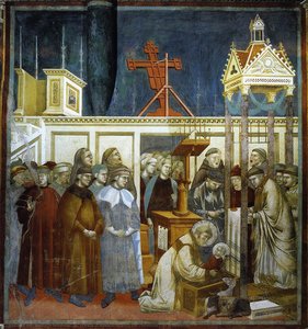 São Francisco De Assís Preparando O Presépio Natalino Em Grecchio — Giotto Di Bondone