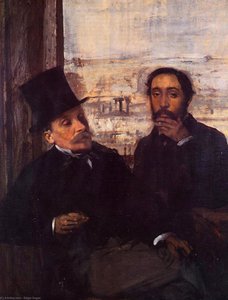 Autoritratto Con Evariste De Valernes — Hilaire-germain-edgar Degas