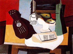 Gitar, Bardak Ve Meyve Sepeti — Pablo Picasso
