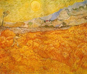 Buğday Alanı Saint Paul Hastanesi Arkasında Çekiççi — Vincent Van Gogh