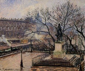 Die Erhöhte Terrasse Des Pont Neuf Und Statue Henri Iv — Camille Pissarro