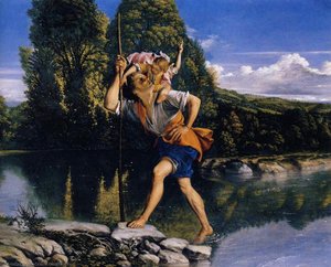 Landscape With St Christopher — Orazio Gentileschi