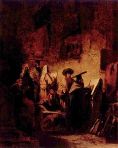 In The Synagogue — Carl Spitzweg