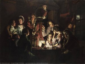 Un Experimento Con Un Pájaro En La Bomba De Aire — Joseph Wright De Derby