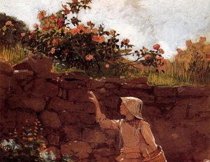 Fetiță În Grădină — Winslow Homer