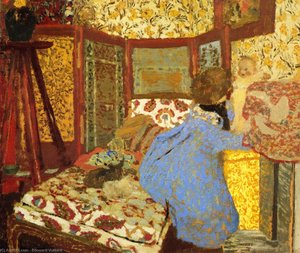 Donna In Blu Con Bambino — Jean-édouard Vuillard
