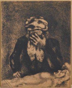Abraão Chorando Por Sara (gênesis, Xiii, 1) — Marc Chagall