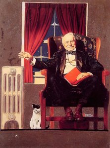 Man Seated By A Radiator — Norman Rockwell