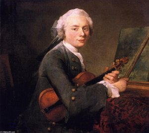 Ritratto Di Charles-theodose Godefroy (anche Noto Come Giovane Uomo Con Il Violino) — Jean-baptiste-siméon Chardin