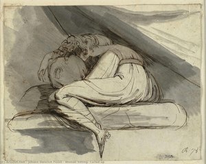 Woman Sitting, Curled Up — Johann Heinrich Füssli