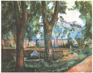 Basin Et Waschplatz Im Jas De Bouffan — Paul Cézanne