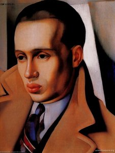 Portrait Of A Man With His Collar Turned Up — Tamara De Lempicka