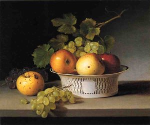 Fruit Still Life With Chinese Export Basket — James Peale
