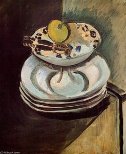 Kompotier S Ořechy Na Plátně Copenhaga, Dánské Národní Muzeum Umění — Henri Matisse