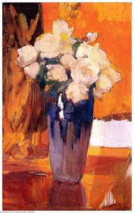 Weiße Rosen Aus Dem Garten Des Hauses — Joaquín Sorolla Y Bastida