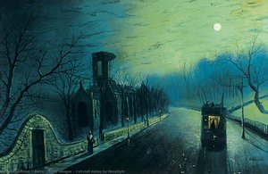 Kirkstall Abbey By Moonlight — Walter Linsley Meegan