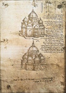 Leonardo Da Vinci: Középülső Tervű Épületek Tanulmányai — Leonardo Da Vinci