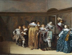 Dutch Cavaliers And Their Ladies Making Music — Pieter Jacobsz Codde