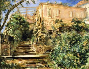 The Garden At Neukastel With The Library — Max Slevogt