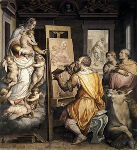 St Luke Painting The Virgin — Giorgio Vasari