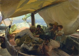 Meal On The Boat — Joaquín Sorolla Y Bastida