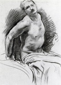 Modèle Assis Avec Drapé — John Singer Sargent