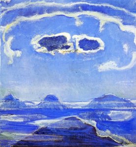 Eiger, Mönch E Jungfrau Alla Luce Della Luna — Ferdinand Hodler