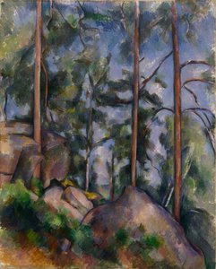 Pináceos Y Rocas (fontainebleau?) — Paul Cézanne