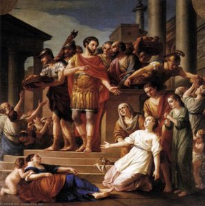 Marcus Aurelius Distribuující Chléb Lidem — Joseph-marie Vien
