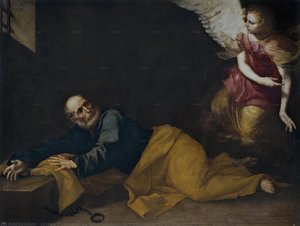 St. Peter Freed By An Angel — Jusepe De Ribera
