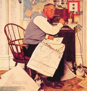 Uomo Che Pianifica Manovre — Norman Rockwell